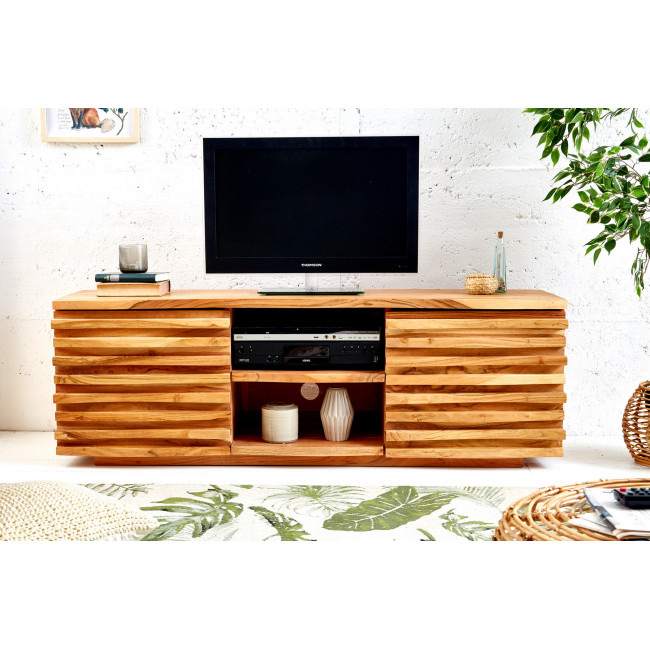 TV-skrinka 39737 150cm Relief Drevo Acacia - PRODUKT JE SKLADOM - 1Ks