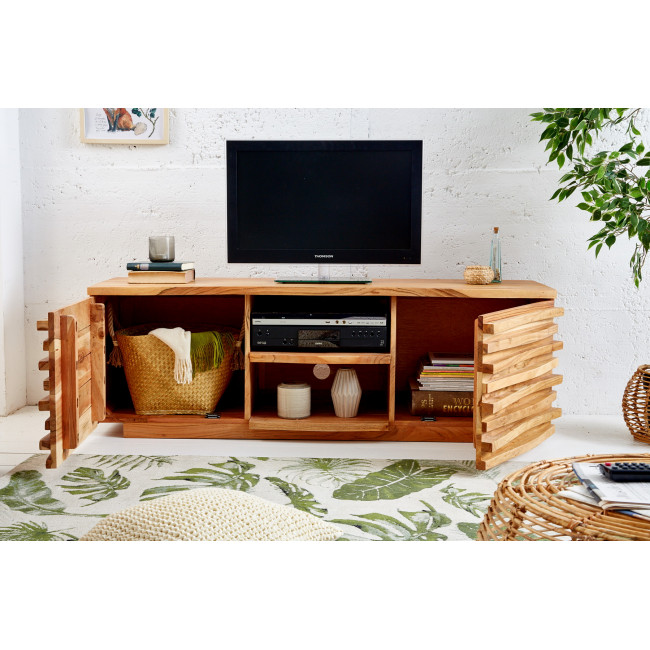 TV-skrinka 39737 150cm Relief Drevo Acacia - PRODUKT JE SKLADOM - 1Ks